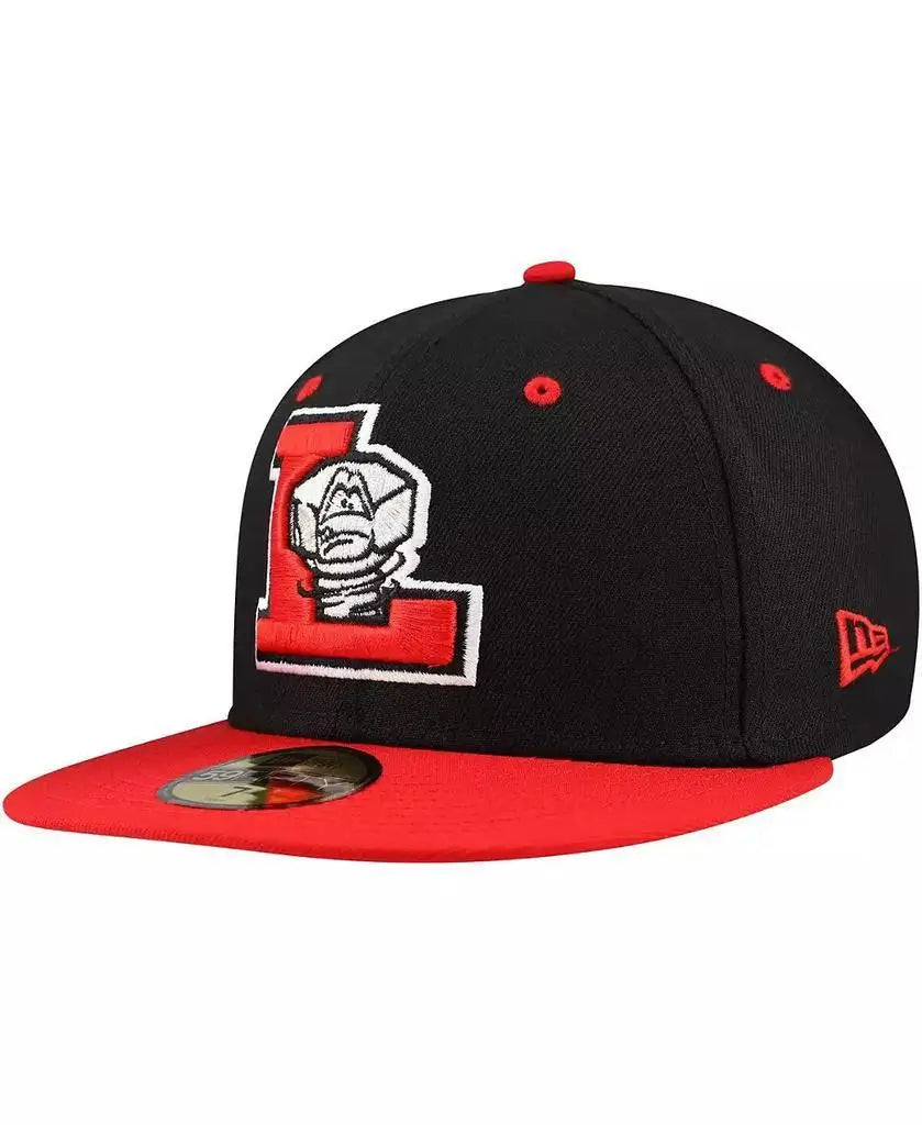 New Era | Men's Black/Red Lansing Lugnuts Authentic Collection 59FIFTY Fitted Hat New Era | Men's Black/Red Lansing Lugnuts Authentic Collection 59FIFTY Fitted Hat